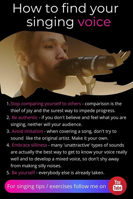 a poster with the words how to find your singing voice