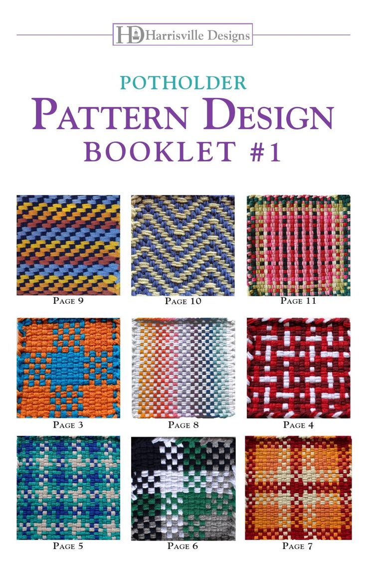 the pattern design booklet for potholders