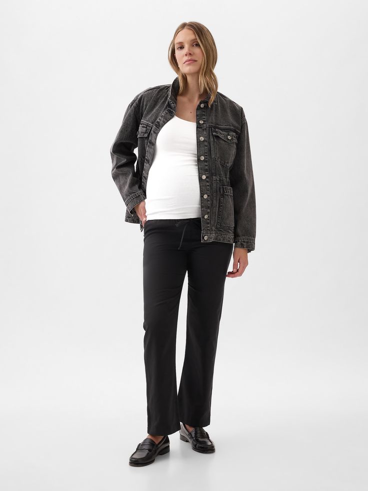 Soft cotton-blend twill maternity khakis.  Full panel at top.  Drawcords at waist.  Front slant pockets, back welt pockets.  Please note: Maternity styles cannot be returned in store.  Please enjoy free returns by mail.  Choose your maternity Maternity Cotton Bottoms For Spring, Cotton Maternity Bottoms For Spring, Spring Maternity Cotton Bottoms, Casual Cotton Bump Friendly Bottoms, Casual Cotton Maternity Bottoms, Casual Maternity Bottoms With Pockets, Maternity Halloween, Halloween Dresses, Maternity Styles