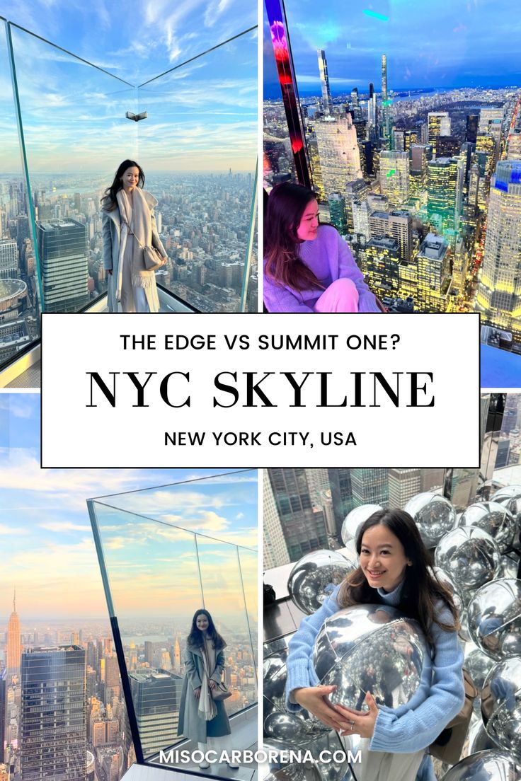 the edge v's summit one? nyc skyline new york city, usa -