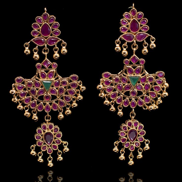 Get your traditional look right! The look includes entrancing tribal style earrings encrusted with shimmering stones. Approximate earrings length is 3.5". Designed over a high-quality brass as base metal. Made by order. Kindly allow 4-6 weeks for the delivery of this item. For custom or urgent requests, please contact support@alacouture.com. *Please Note: We use faux stones and beads in all of our jewelry. Traditional Oxidized Hoop Earrings For Festive Occasions, Festive Brass Bridal Drop Earrings, Gold Oxidized Finish Danglers For Celebration, Traditional Festive Metal Hoop Earrings, Temple Jewelry Chandbali Bridal Earrings In Brass, Temple Jewelry Bridal Chandbali Earrings In Brass, Ceremonial Chandbali Metal Earrings, Brass Temple Jewelry Chandbalis Drop Earrings, Temple Jewelry Style Metal Drop Earrings