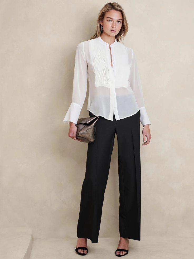 Sculpted Wide-Leg Trouser | Banana Republic Factory Modern Workwear Pants With Zip Fly, Elegant Straight Leg Bottoms With Zip Fly, Modern Workwear Bottoms With Zipper Closure, Concealed Placket Pants For Office, Elegant Straight Pants With Zipper Closure, Elegant Pants With Zipper Closure For Fall, Elegant Straight Leg Bottoms With Zipper Closure, Elegant Straight-leg Bottoms With Zipper Closure, Elegant Workwear Pants With Zipper Closure