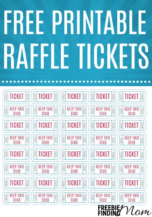 the free printable raffle tickets are perfect for kids to use in their own activities