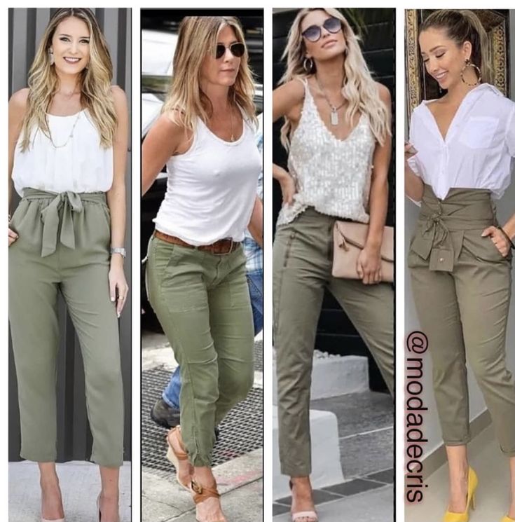 Khaki Capris, Capsule Closet, Olive Pants, Green Pants, How To Style, Fashion Pants, 1 2 3, Favorite Outfit, Capri Pants