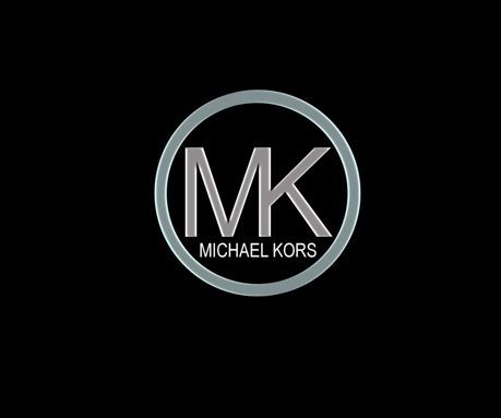 the michael kors logo on a black background