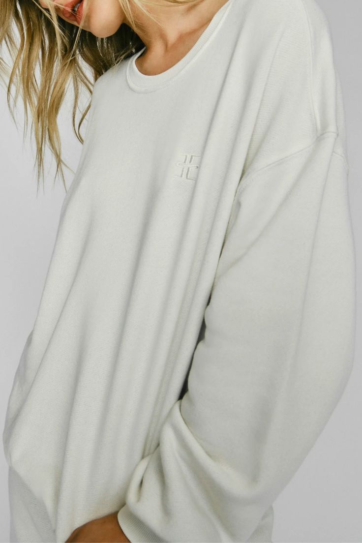 Cut from a butter soft French terry, this oversized crewneck sweatshirt is a modern take on a vintage favorite. This classic crewneck features a loose, oversized comfortable fit with dropped shoulders and cuffs at the sleeves and waistband. Fits true to size, take your normal size Designed for a loose fit French Terry 77% Cotton 23% Modal Oversized Crewneck, Ulla Johnson, French Terry, Crewneck Sweatshirt, Crew Neck Sweatshirt, Comfort Fit, Loose Fitting, Butter, Crew Neck