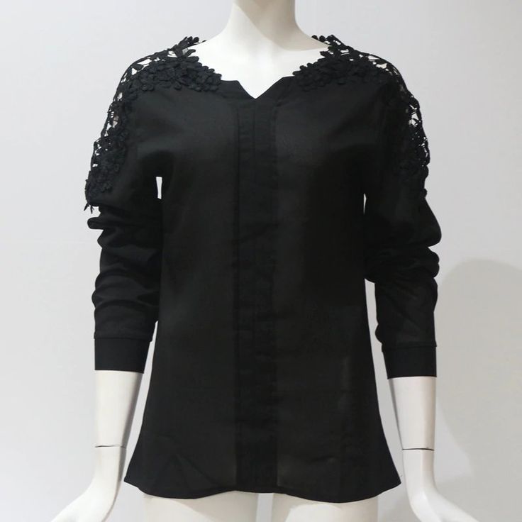 Gender:Women Sleeve Style:Regular Sleeve Length(cm):Full Material:Polyester Model Number:7254 Decoration:Lace Collar:V-Neck Clothing Length:Regular Pattern Type:Solid Fabric Type:Broadcloth Style:Casual Color:Pink, White, Royal Blue, Wine Red, Black Size:S, M, L, XL, XXL, 3XL, 4XL, 5XL Feaure:Womens tops and blouses Occasion:Casual/Fashion/Office/Sexy/High Street Style:Sexy loose casual women tops Season:Summer women tops chiffon shirt Feminine V-neck Tops With Lace Sleeves, Spring V-neck Blouse With Lace Sleeves, Spring V-neck Lace Top Blouse, Casual V-neck Top With Lace Sleeves, Casual V-neck Blouse With Lace Sleeves, Feminine Blouse With Lace Sleeves And V-neck, Casual Long Sleeve Blouse With Lace Sleeves, Casual Blouse With Long Lace Sleeves, Casual Blouse With Lace Long Sleeves