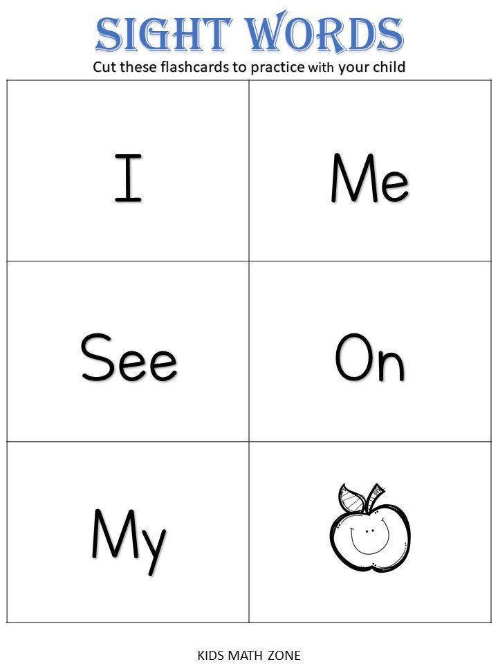 sight words worksheet for kids to practice their handwriting and spelling with the letter i