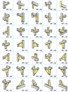 the different types of brackets are shown in this diagram, and there is also an image of