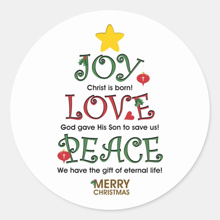 a christmas card with the words joy, love and peace