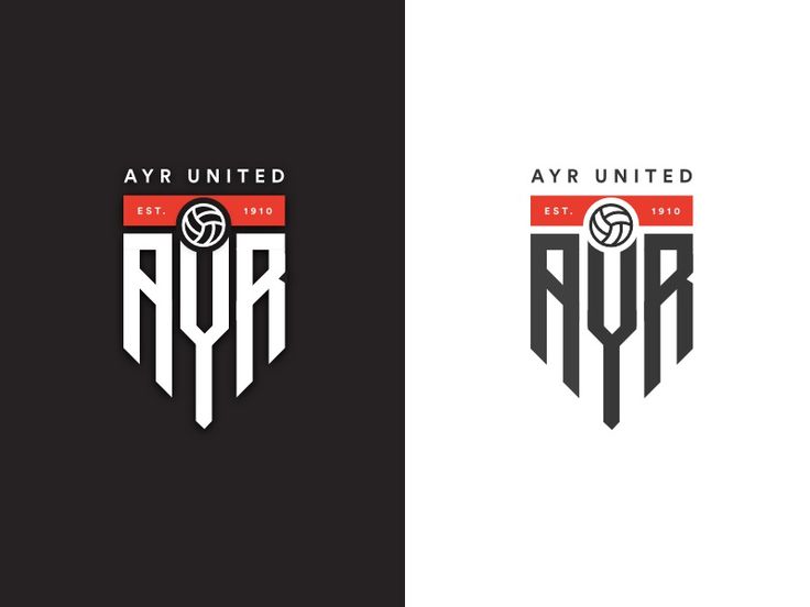 two different logos for a volleyball team, one with the word'ayr united '