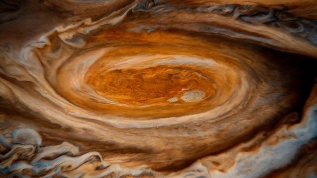 an image of the great red spot in space