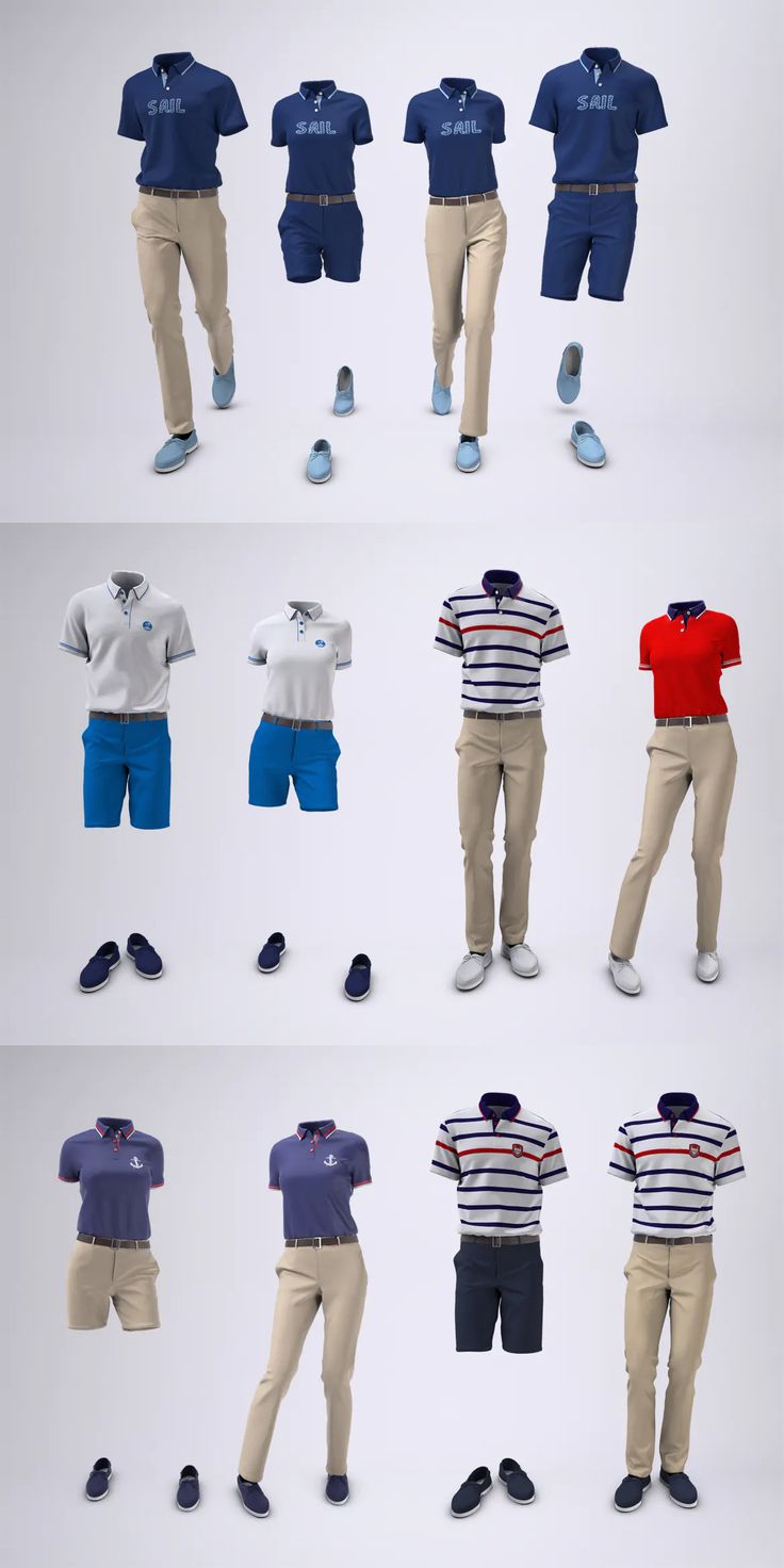 Country Club Staff Uniforms, Yacht Crew Uniform, Company Uniform Design, Staff Uniform Design, Work Uniform Ideas, Staff Aesthetic, Yacht Uniform, Office Uniform Design, Store Uniform