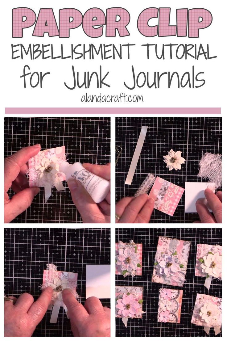 the instructions to make paper clip embellishments for junk journals