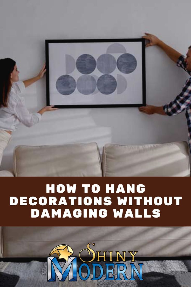 Decorating Without Hanging On Walls, How To Hang Without Damaging Walls, How To Stick Pictures On Wall Without Damage, How To Hang Wall Decor, Drywall Repair, How To Hang, Hanging Paintings, Hanging Frames, Home Design Living Room