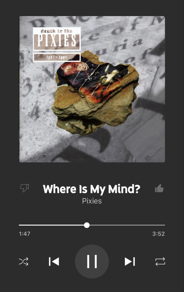 an mp3 player with the words where is my mind? and other music on it