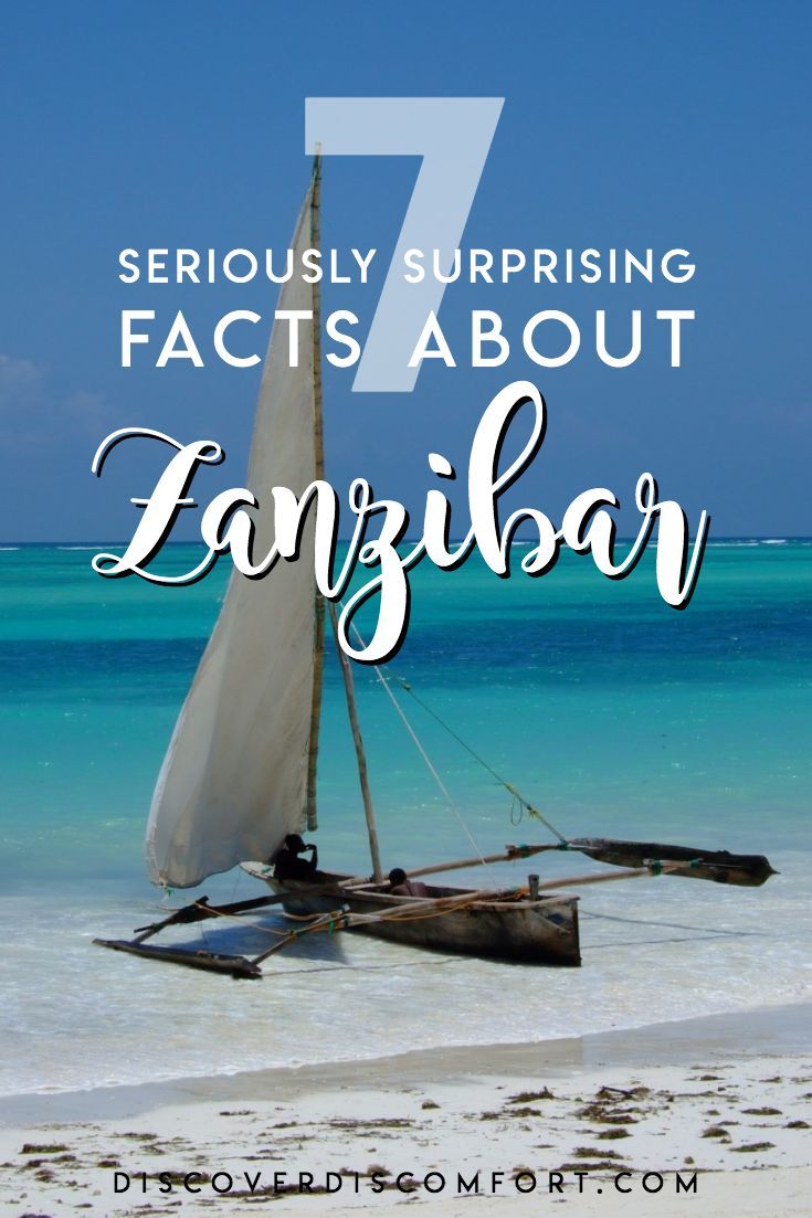 a sailboat on the beach with text overlay that reads 7 seriously surprising fact about zanibar