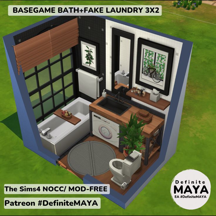 the sims nocc / mod - free bathroom is shown in this image