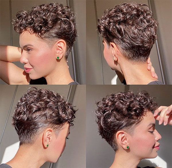 Pixie Cut Curly Hair, Curly Pixie Hairstyles, Short Curly Pixie, Curly Pixie Haircuts, Curly Hair Photos, Short Curly Haircuts, Short Hair Undercut, Super Short Hair, Edgy Short Hair