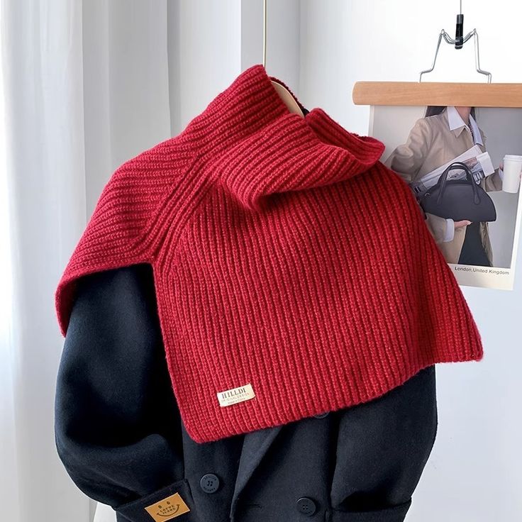 Color: Purplish Red Casual Warm Red Sweater, Trendy Red Turtleneck Sweater, Casual Red Stretch Sweater, Trendy Red Knitted Sweater, Red Soft Knit Turtleneck Sweater, Red Solid Color Winter Tops, Red Knitted Acrylic Sweater, Red Acrylic Knitted Sweater, Red Trendy Stretch Sweater