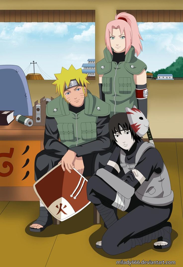 naruto and sashirt sitting on the floor with their arms around each other