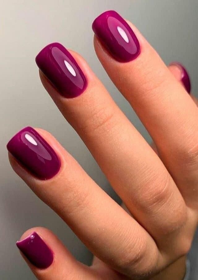 From Cristine Berry Color Nails Designs, Burgundy Pink Nails, Raspberry Nails Design, Raspberry Color Nails, November Nail Ideas Acrylic, Raspberry Nail Color, Bright Winter Nails, Fuschia Nails, Fall Pink Nails