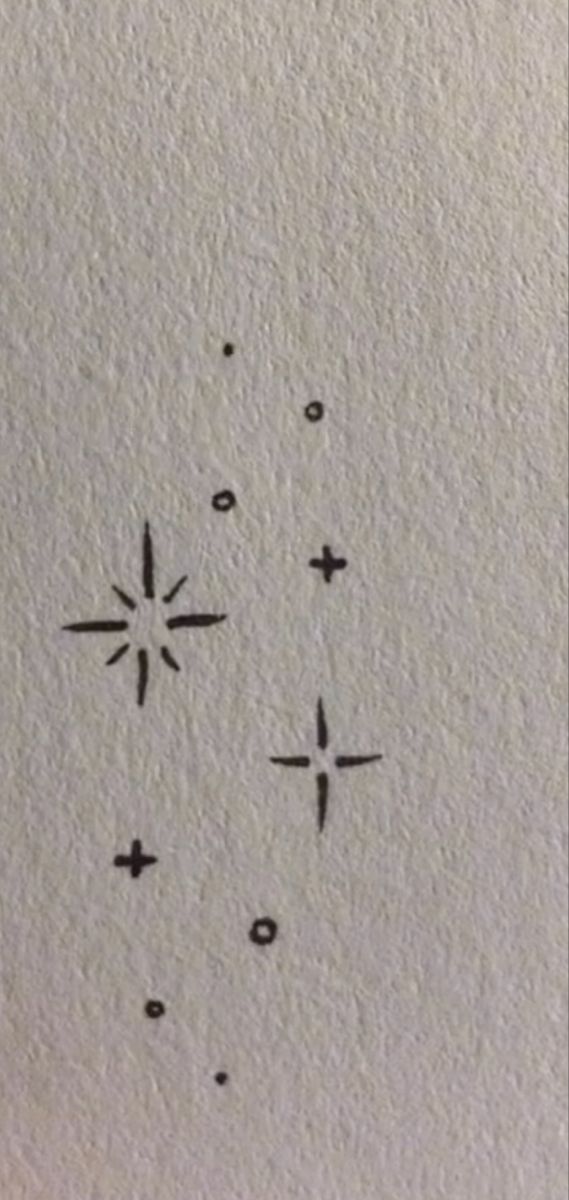 the star is drawn on paper with black ink