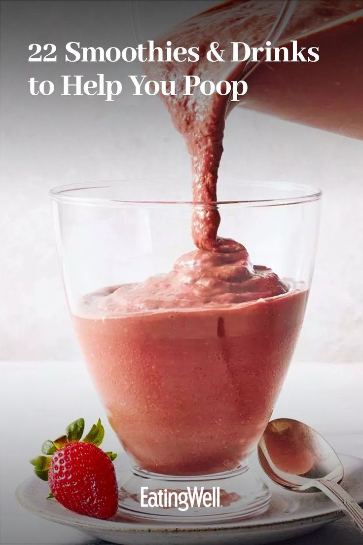 the cover of eatingwell's smoothies and drinks to help you poop