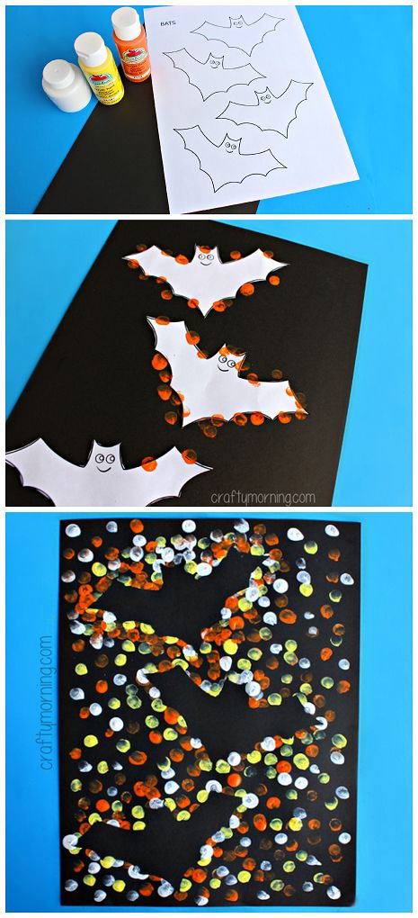 three different pictures of halloween decorations made out of paper and confetti sprinkles