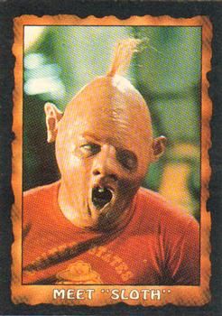 a card with an image of a bald man holding a baseball bat in it's mouth