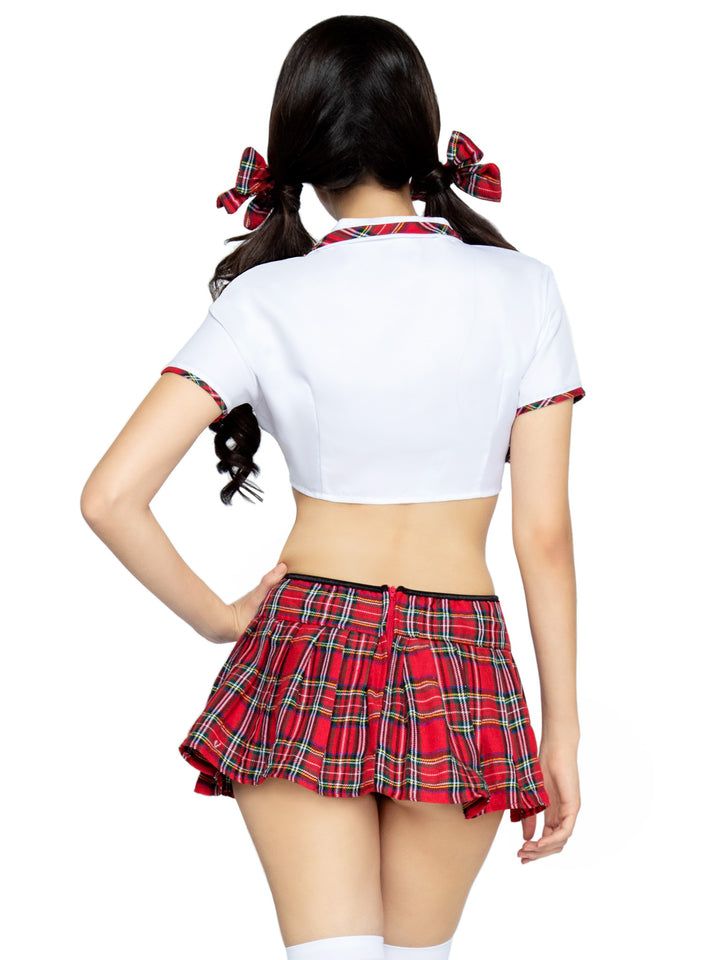 Get straight A's in the 4 PC Miss Prep School Girl costume from Leg Avenue. Find sexy Halloween costumes and fantasy roleplay at legavenue.com. Shop the hundreds of Halloween costumes for women, sexy plus size costumes, men's Halloween costumes, wigs, stockings, and more! Get cheap costumes for any event, shop now! Australian Costume, School Costume, Pirate Wench Costume, Yellow Costume, Plus Size Costumes, Pink Costume, Tie Hair, Black Costume, Teachers Pet