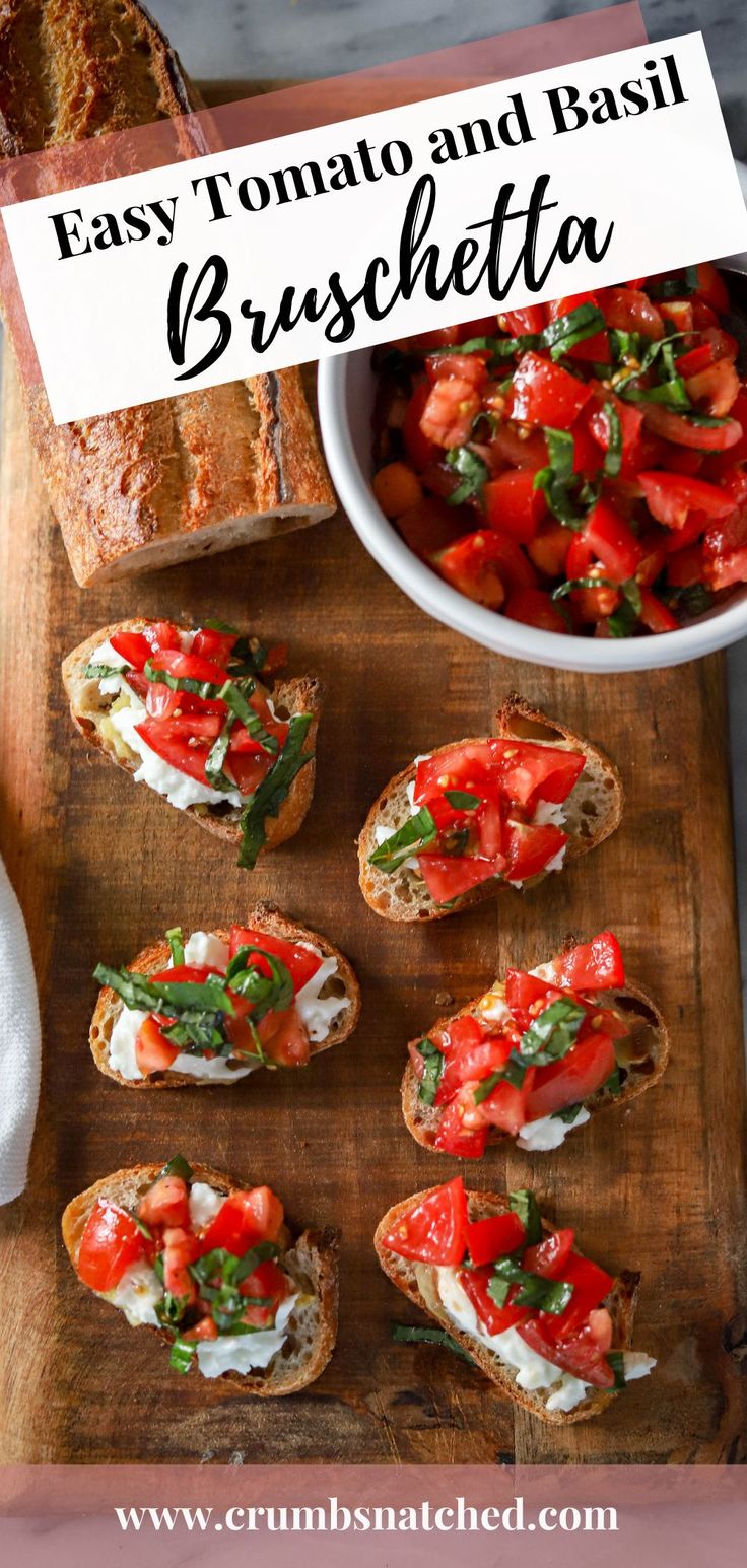 an easy tomato and basil bruschetta recipe