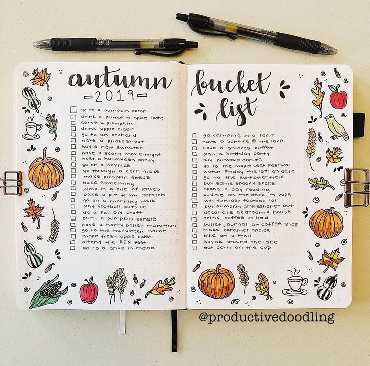 Autumn Bullet Journal, Bullet Journal October, Boulet Journal, Bulletin Journal, Herbst Bucket List, Bucket List Journal, Bullet Journel, Pilot Pens, Bucket List Ideas