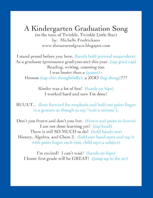 a blue and white poster with the words,'a kind of graduation song '