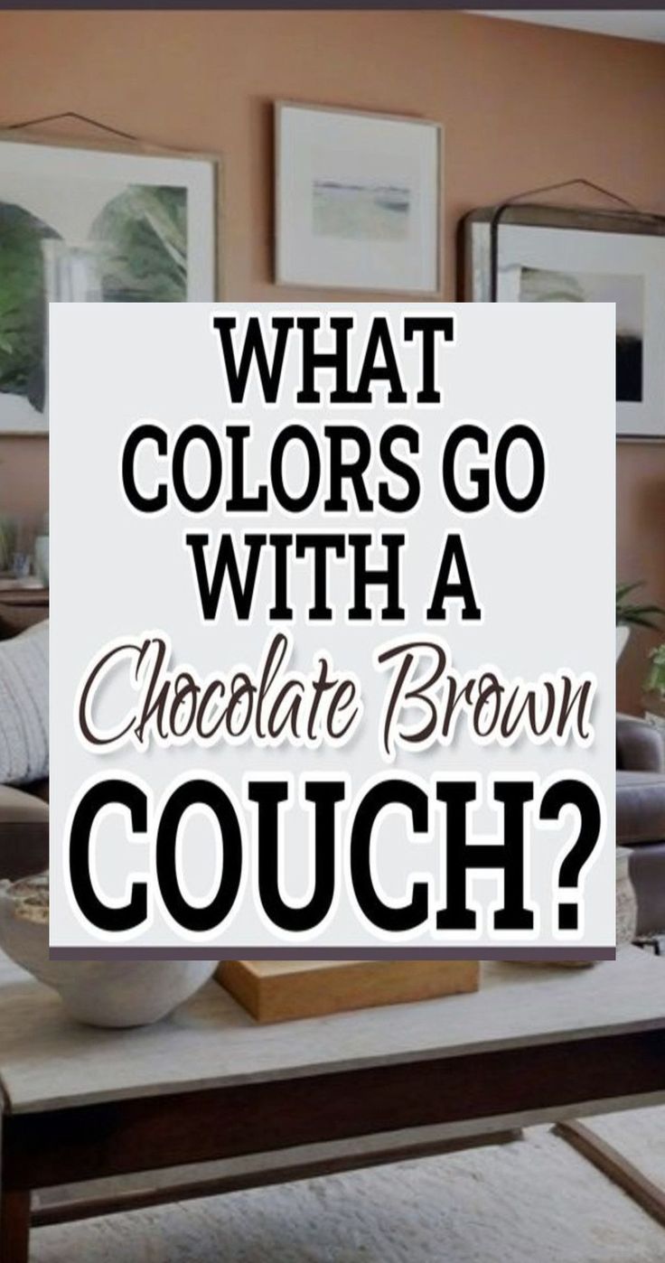 what colors go with chocolate brown couch?