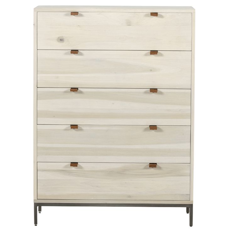 the chest of drawers is made out of wood