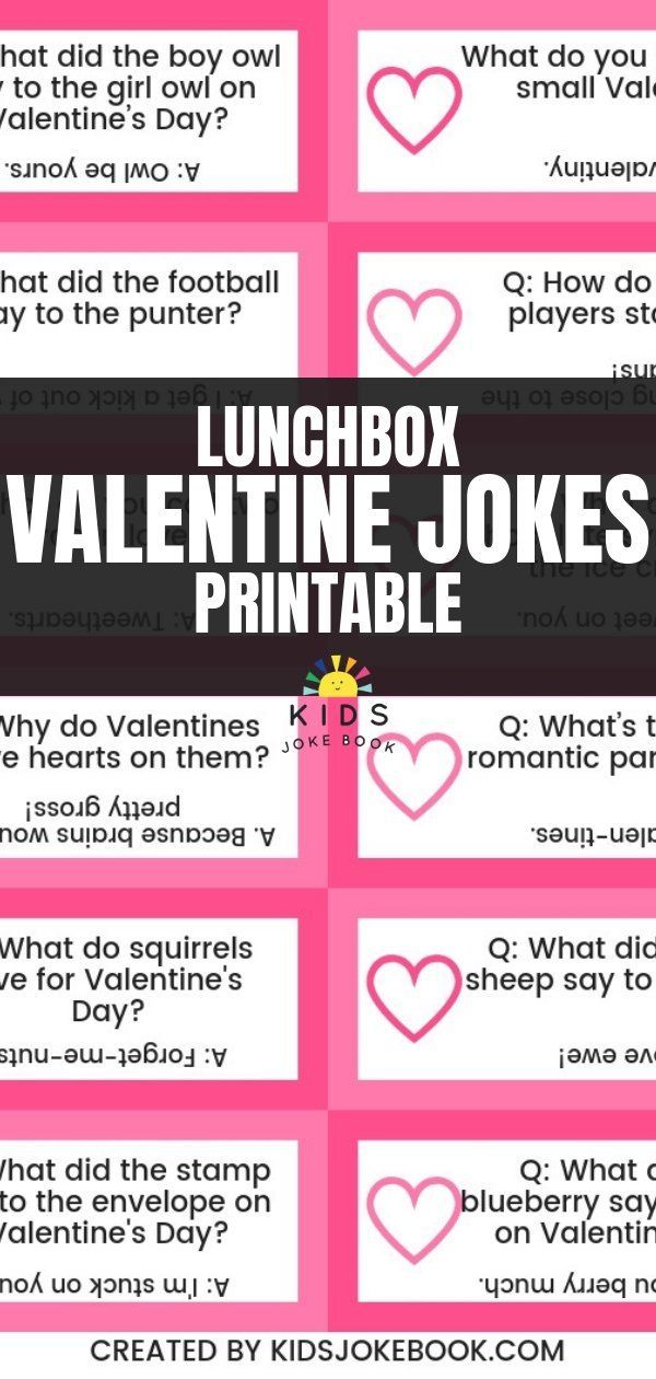 valentine's day lunchbox jokes for kids with hearts and the words lunchbox valentine jokes