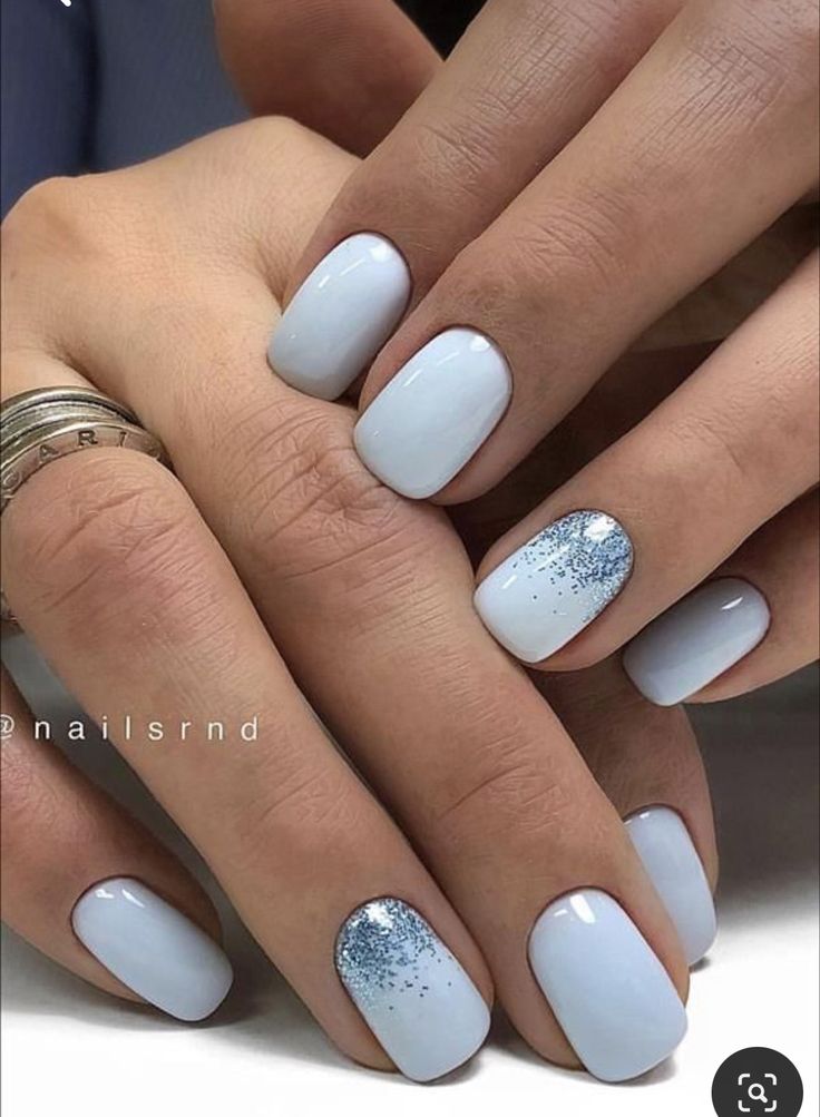 Blue Gel Nails, Short Gel Nails, Blue Nail Art, Cute Nail, Nail Design Ideas, Cute Gel Nails, Blue Nail, Short Acrylic Nails Designs, Dipped Nails