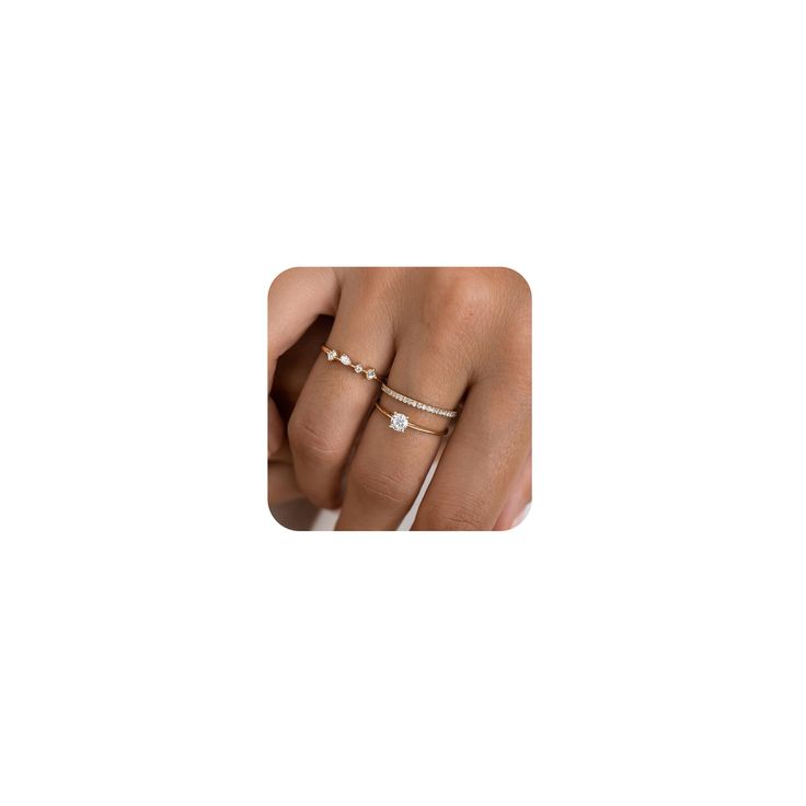 PRICES MAY VARY. 💖non tarnish rings💖The gold ring set consists of three different styles of rings, all of them with sparkling diamond elements, four diamonds of different shapes, simple zirconia in a single, and multiple zirconia, which are perfect to wear alone or stacked! 💖Material of dainty rings💖Our rings are made of high quality brass material and plated with 14K real gold to ensure that he will keep his shine for a long time, nickel free and lead free, harmless to the skin, you can wea Aesthetic Gold Jewelry, Wedding Bands For Women, Gold Rings For Women, Aesthetic Gold, Dainty Rings, Gold Jewelry Gift, Professional Jewelry, Sparkling Diamond, Gold Ring Sets