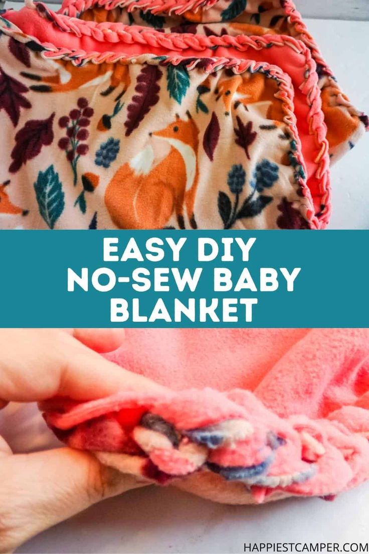 easy diy no sew baby blanket