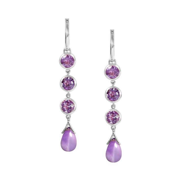 Romantic Dancing, The Colour Purple, White Gold Drop Earrings, Rose Gold Drop Earrings, Hand Piercing, Gold Lace, Gold Drop Earrings, Dream Jewelry, Amethyst Stone