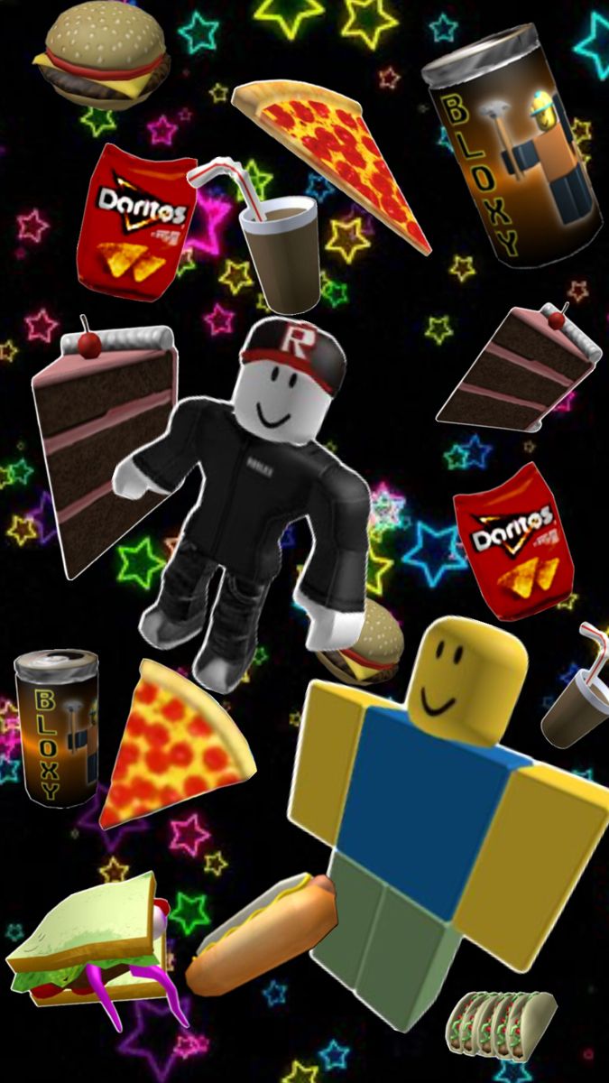 an image of some food and drinks on a black background with stars in the sky