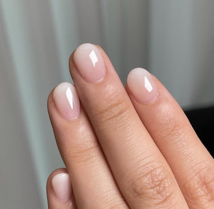 Short Natural Manicure, Gel Fill In Nails, Natural Wedding Nails For Bride, Short Milky Nails, Nail Ideas Simple Short, Muted French Manicure, 2023 Winter Nails, Simple Nails Gel, Nail Ideas Simple