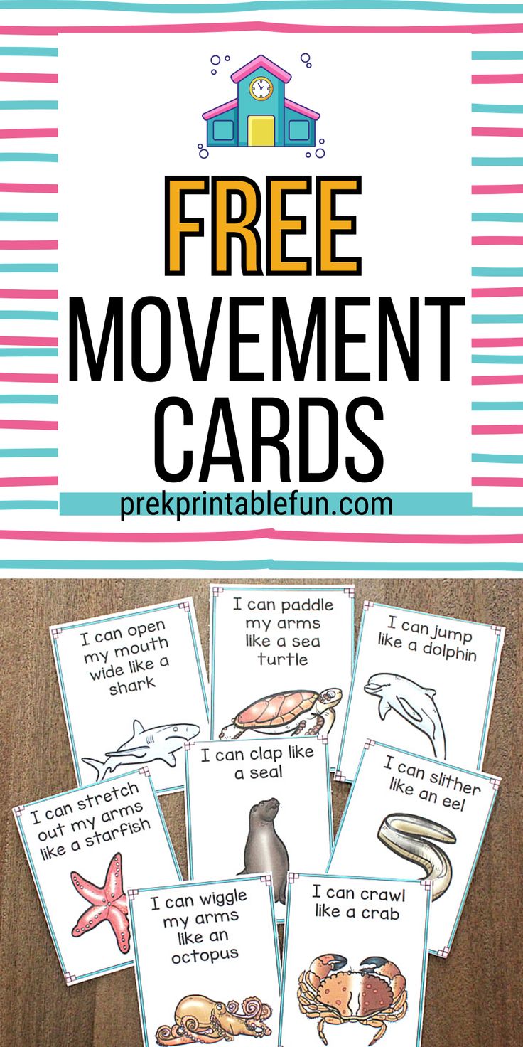 the free movement cards for kids to practice