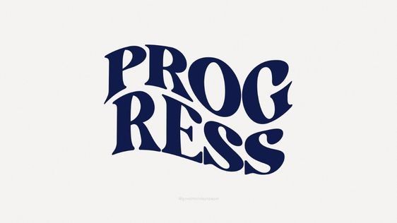 the word prog rests in blue on a white background