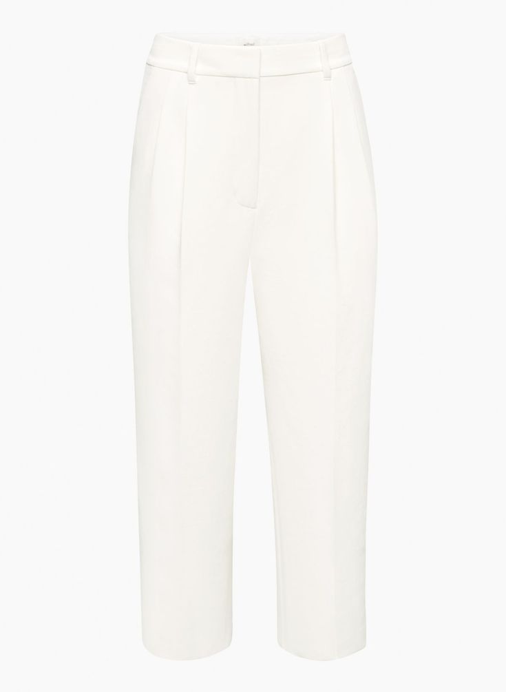 THE EFFORTLESS PANT™ CROPPED | Aritzia Effortless Pant, Japanese Crepe, Crepe Trousers, Knife Pleats, Aritzia Pants, High Rise Pants, Crepe Fabric, Leggings Fashion, Black Tie