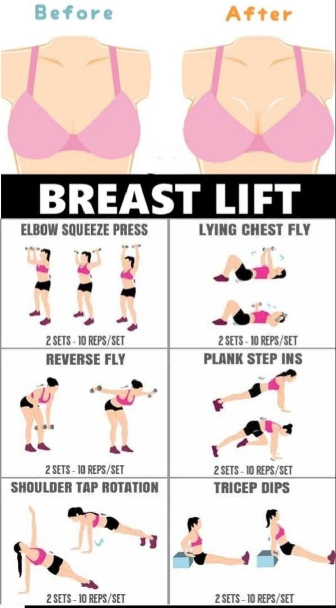 a woman doing exercises for breast lift