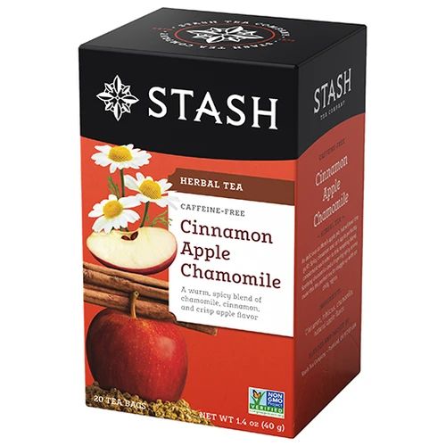 stash cinnamon apple chamomile tea, 16 count boxes pack of 6