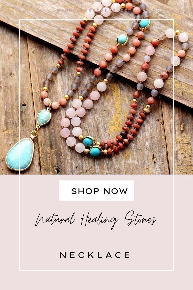 Natural Healing Stone Necklace. If you love crystal and stone necklaces, then a unique beaded necklace is special for you. Feel gorgeous in this perfect stone boho necklace, made of amazonite, rhodonite, and rose quartz. Moon Dance Charms offers handcrafted natural stone jewelry, unique boho jewelry, and artisan jewelry with special attention to healing necklaces. Check our website for more>> Holistic Mineral Crystal Gemstone Jewelry, Holistic Mineral Crystal Jewelry With Gemstone, Labradorite Gemstone Beads Necklace For Meditation, Spiritual Rose Quartz Gemstone Necklaces, Healing Rose Quartz Gemstone Necklace, Rose Quartz Necklaces With Natural Stones For Healing, Rose Quartz Necklace With Gemstone Beads For Meditation, Hypoallergenic Amazonite Jewelry As Gift, Bohemian Amazonite Crystal Necklace For Healing