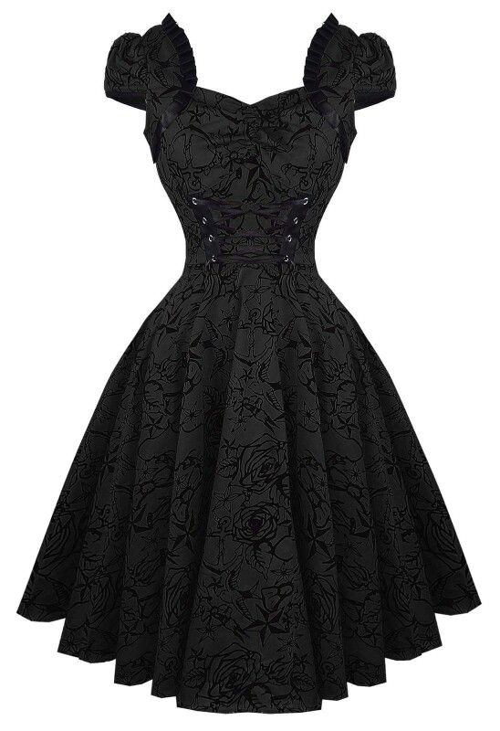 ~ Tragic Beautiful Gothic Dress Vampire, Elegant Black Dress Knee Length, Short Lace Black Dress, Goth Dress Formal, Black Rockabilly Dress, Gothic Fashion Victorian, Rock Punk, Gothic Dress, Emo Scene